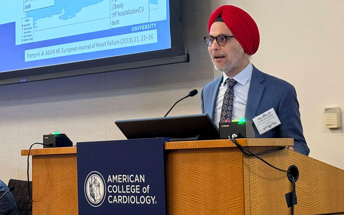 Dr. Gurusher Panjrath – GWHVI Director and Course Faculty speaking on heart failure